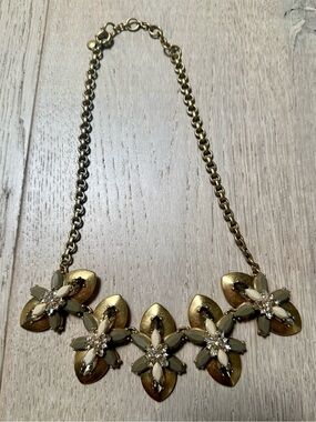 Jcrew Gold Floral Statement Necklace - Women Jewelry